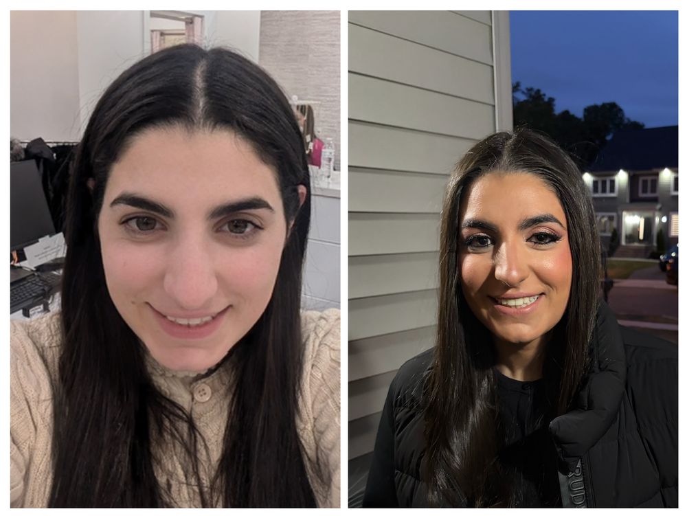 Before and after: evening glam