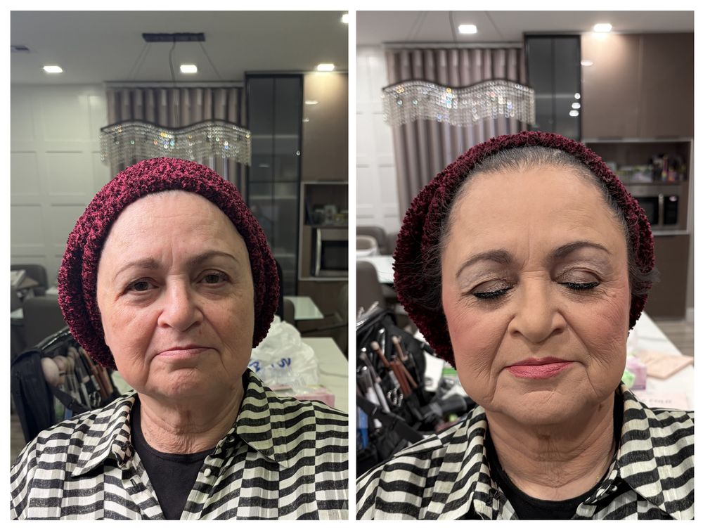 Before and after: occasion makeup for a mature client